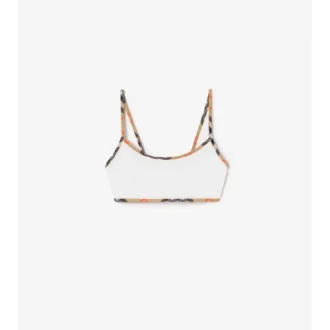 Check Trim Bikini Top