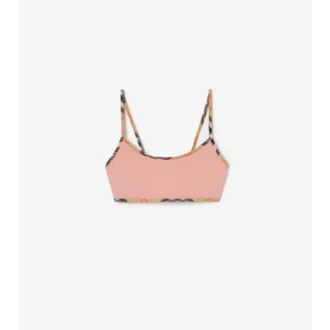 Check Trim Bikini Top