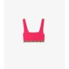 Check Trim Bikini Top
