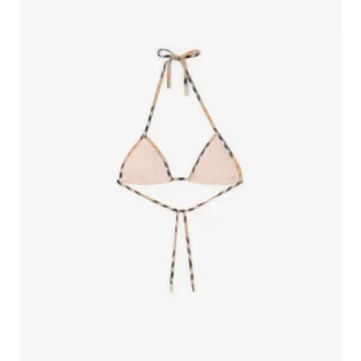 Check Trim Bikini Top