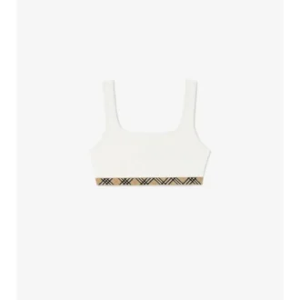 Check Trim Bikini Top