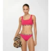 Check Trim Bikini Top