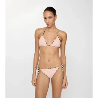 Check Trim Bikini Top