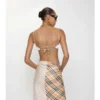 Check Trim Bikini Top