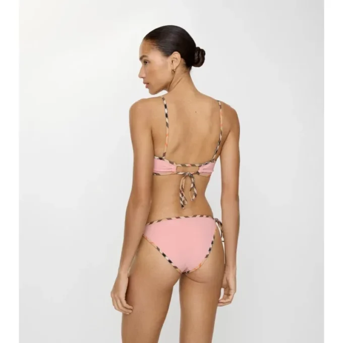 Check Trim Bikini Top