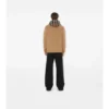 Check Trim Cotton Blend Hoodie