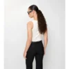 Check Trim Cotton Blend Tank Top