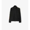 Check Trim Cotton Blend Track Jacket