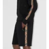 Check Trim Cotton Blend Track Jacket