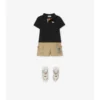 Check Trim Cotton Cargo Shorts