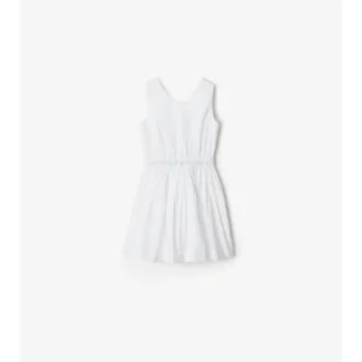 Check Trim Cotton Dress