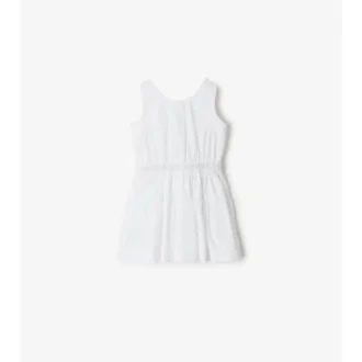 Check Trim Cotton Dress