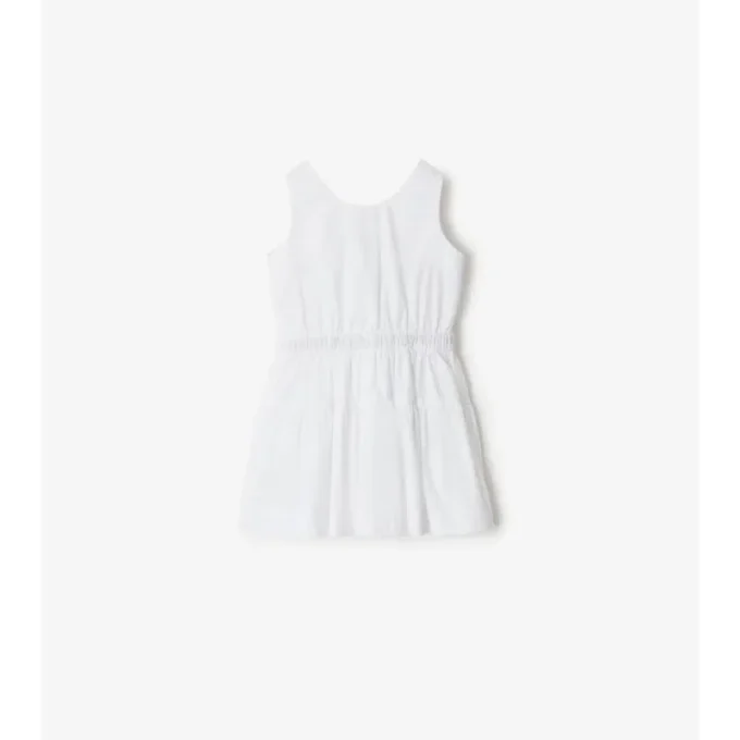 Check Trim Cotton Dress