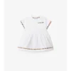 Check Trim Cotton Dress with Bloomers