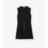 Check Trim Cotton Jersey Dress