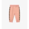Check Trim Cotton Jogging Pants