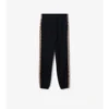 Check Trim Cotton Jogging Pants