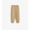 Check Trim Cotton Jogging Pants