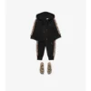 Check Trim Cotton Jogging Pants