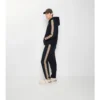 Check Trim Cotton Jogging Pants