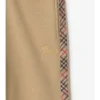 Check Trim Cotton Jogging Pants