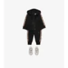 Check Trim Cotton Jogging Pants