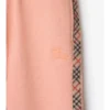 Check Trim Cotton Jogging Pants