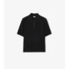 Check Trim Cotton Polo Shirt