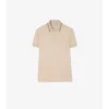 Check Trim Cotton Polo Shirt