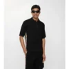 Check Trim Cotton Polo Shirt