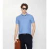 Check Trim Cotton Polo Shirt