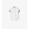 Check Trim Cotton Poplin Shirt