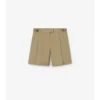 Check Trim Cotton Poplin Shorts