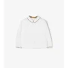 Check Trim Cotton Shirt
