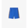 Check Trim Cotton Shorts
