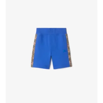 Check Trim Cotton Shorts