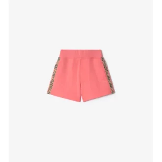 Check Trim Cotton Shorts
