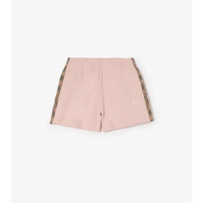 Check Trim Cotton Shorts
