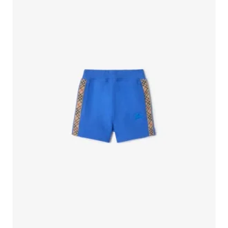 Check Trim Cotton Shorts