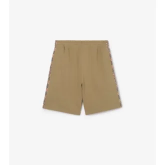Check Trim Cotton Shorts