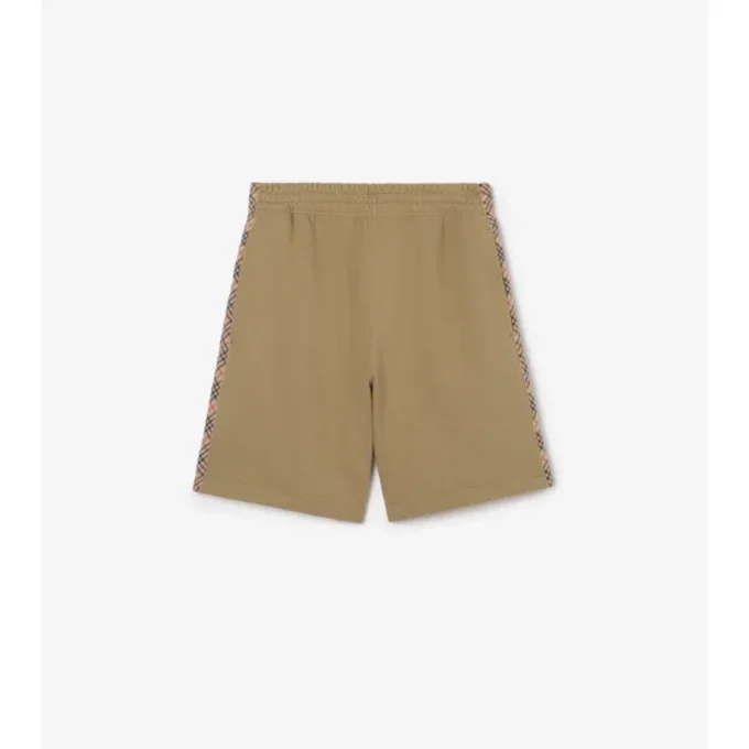 Check Trim Cotton Shorts