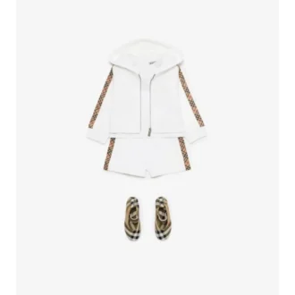 Check Trim Cotton Shorts