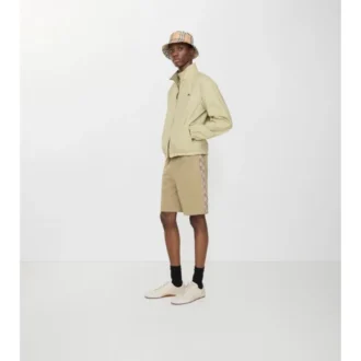 Check Trim Cotton Shorts
