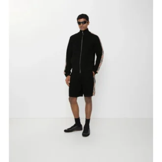 Check Trim Cotton Shorts