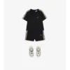 Check Trim Cotton Shorts
