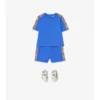 Check Trim Cotton Shorts