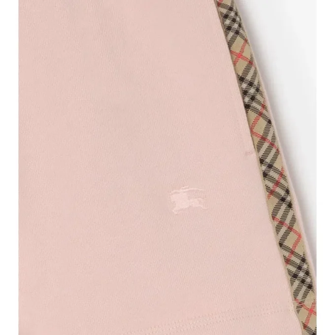 Check Trim Cotton Shorts