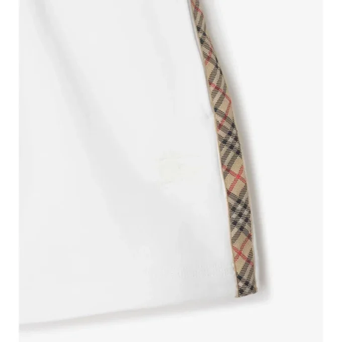 Check Trim Cotton Shorts
