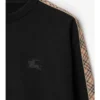Check Trim Cotton Sweatshirt