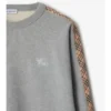 Check Trim Cotton Sweatshirt